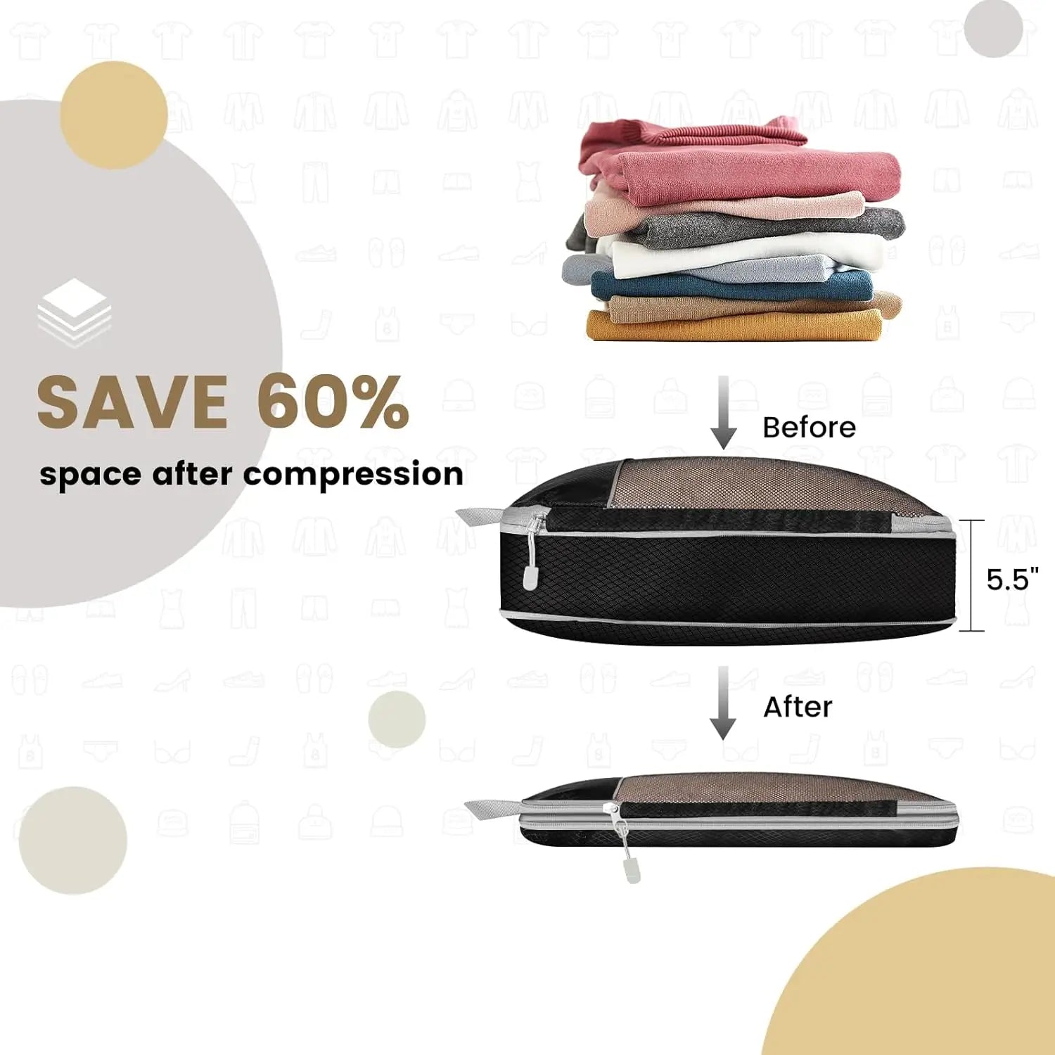 PackyGo Premium Mesh Packing Cubes