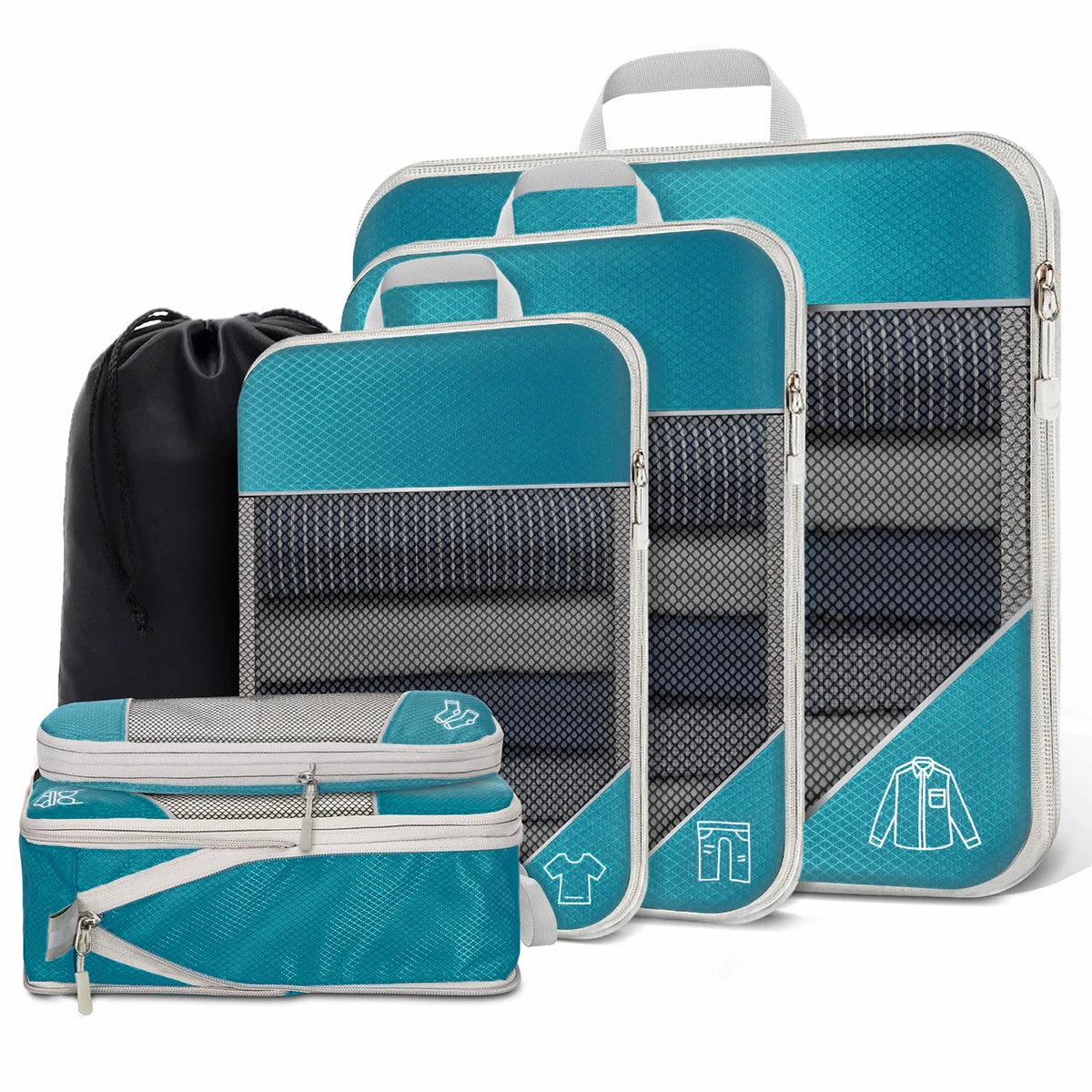 PackyGo Premium Mesh Packing Cubes